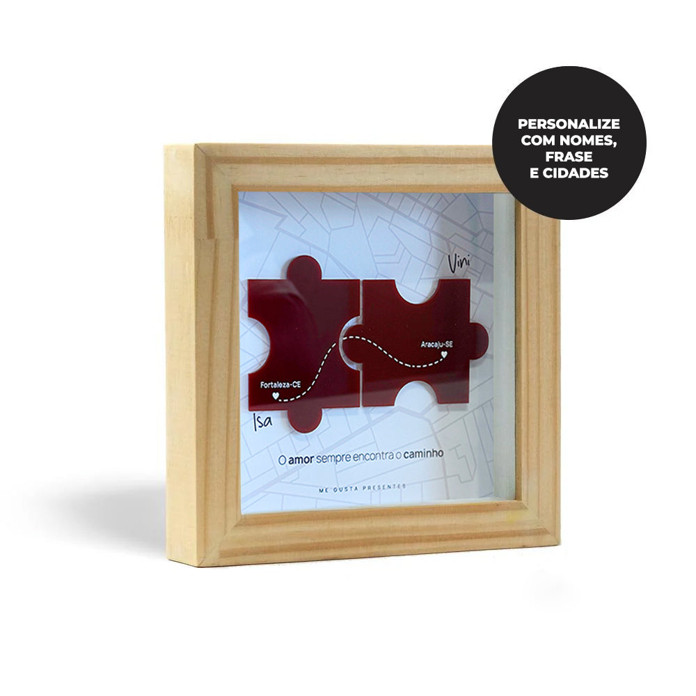 Quadro personalizado Amor à Distância – Encaixe Perfeito