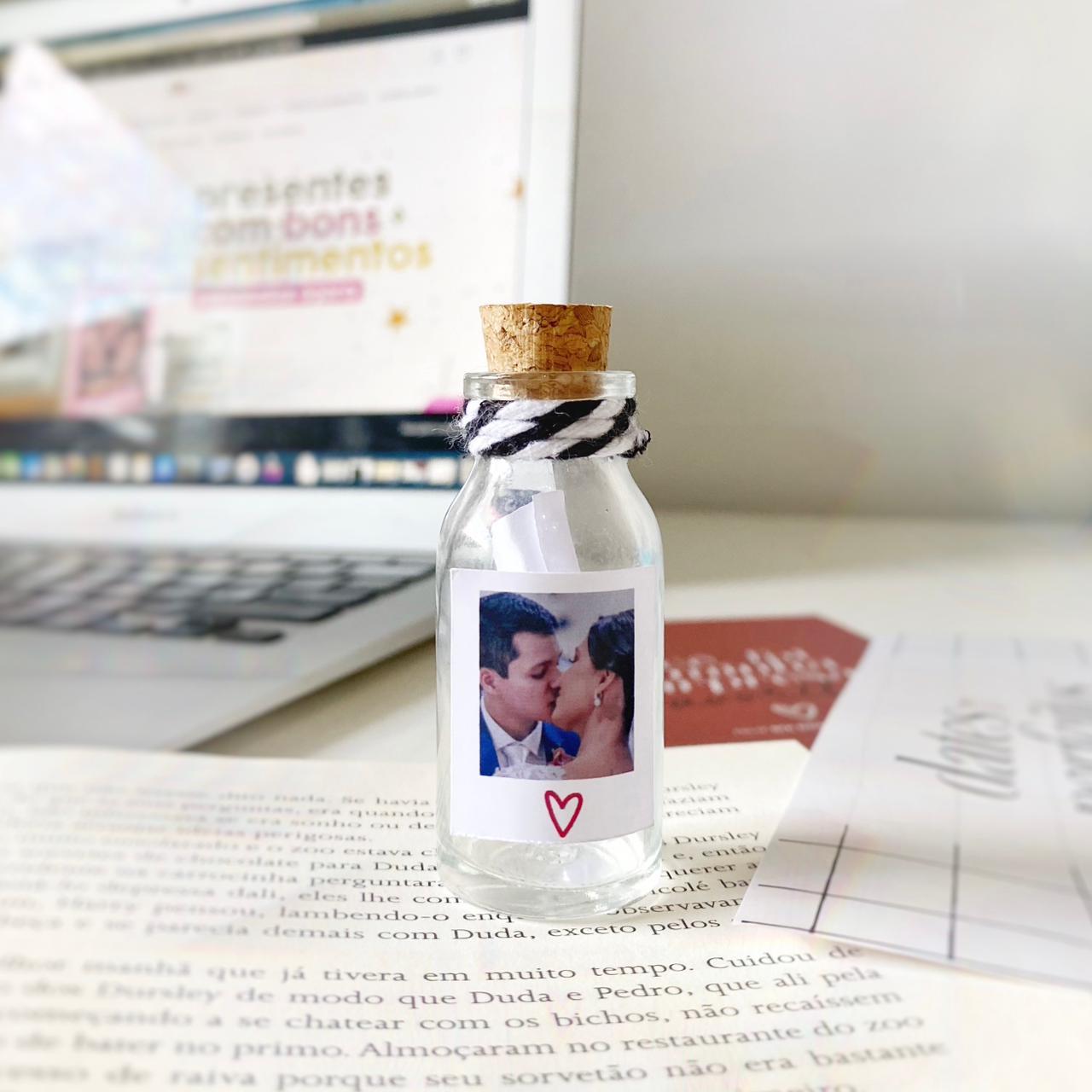 Potinho com foto - Mensagem de amor