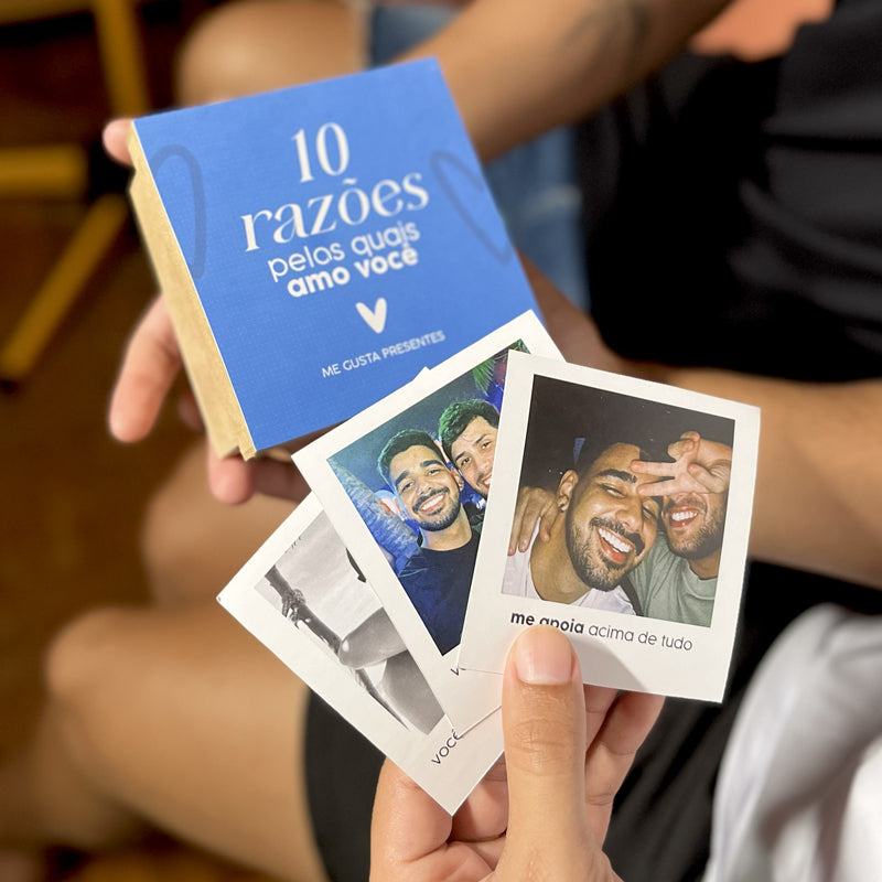 Caixa Personalizada com fotos -10 razões para te amar