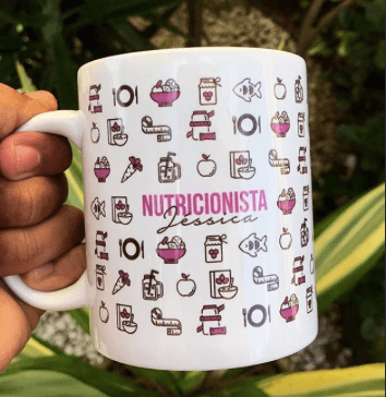 Caneca personalizada de profissão - Nutricionista - Me Gusta Presentes