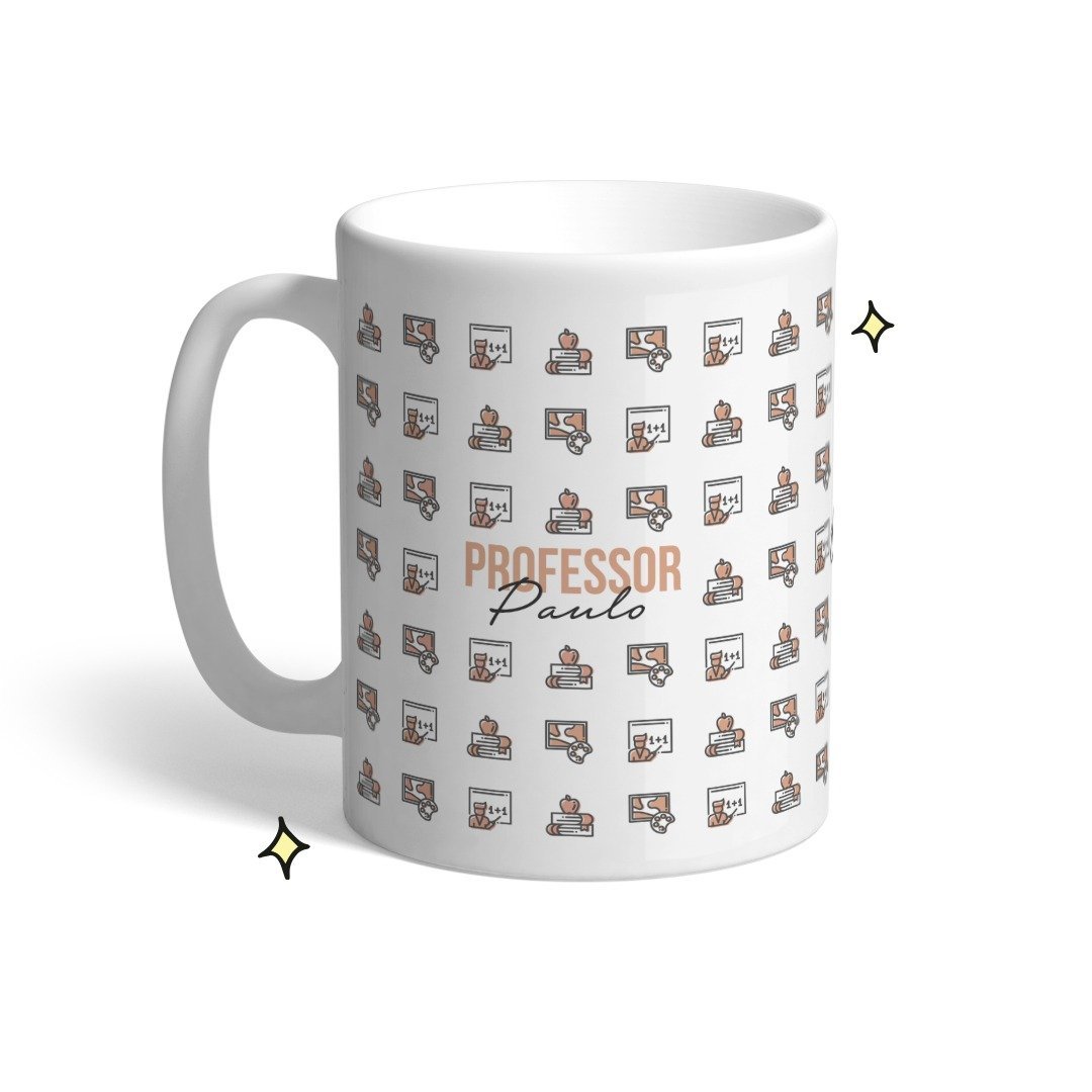 Caneca personalizada de profissão - Professor - Me Gusta Presentes