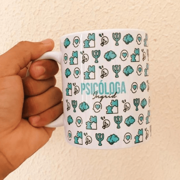 Caneca personalizada de profissão - Psicóloga - Me Gusta Presentes