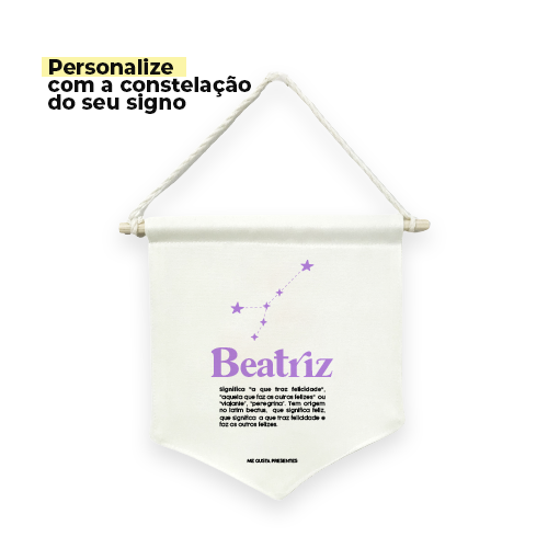 Flâmula personalizada - signo e nome