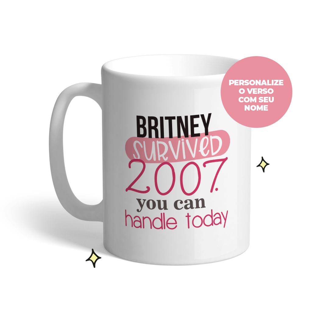 Caneca personalizada - Britney 2007 - Me Gusta Presentes
