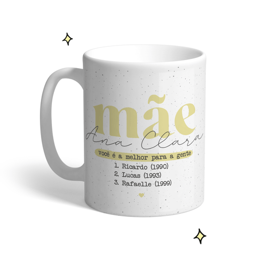 Caneca personalizada - Mãe e filhos - Me Gusta Presentes